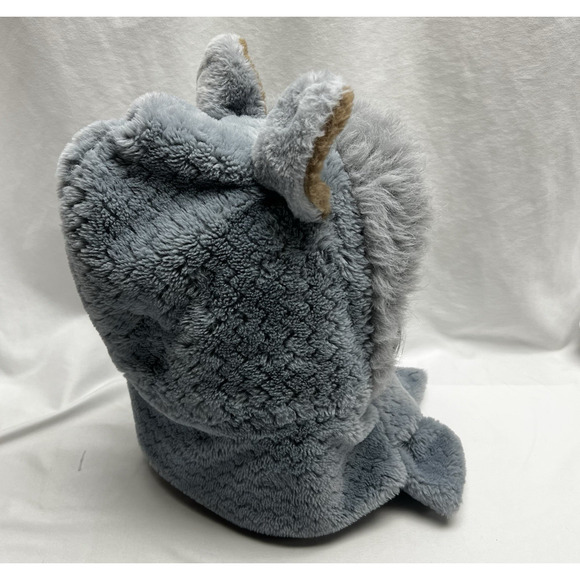 Mona Momo Winter Hooded Scarf Plush Neck Warmer With Cute Bear Ears Blue Gray - Picture 3 of 8